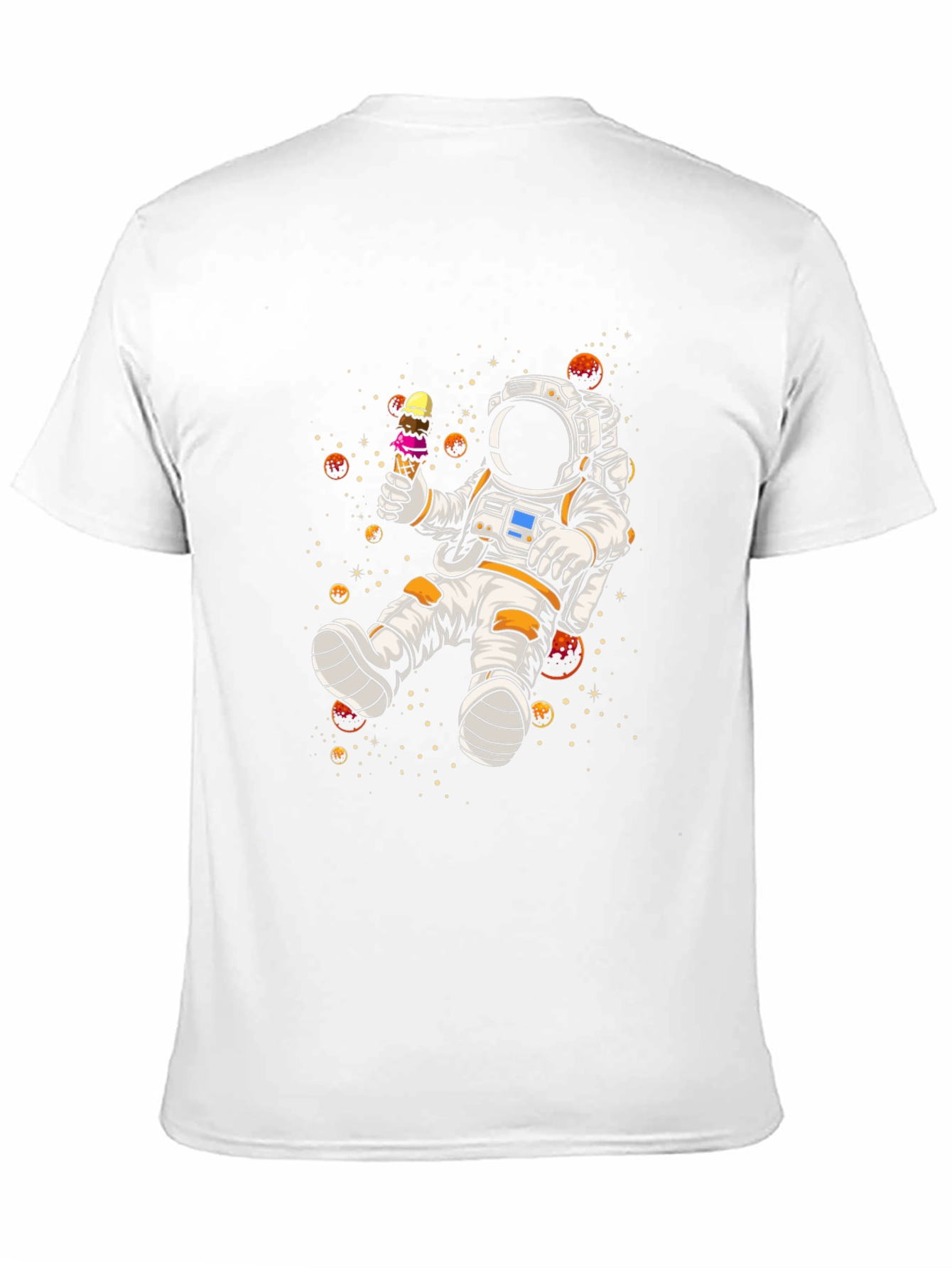 Astronaut Ice Cream Black T-Shirt