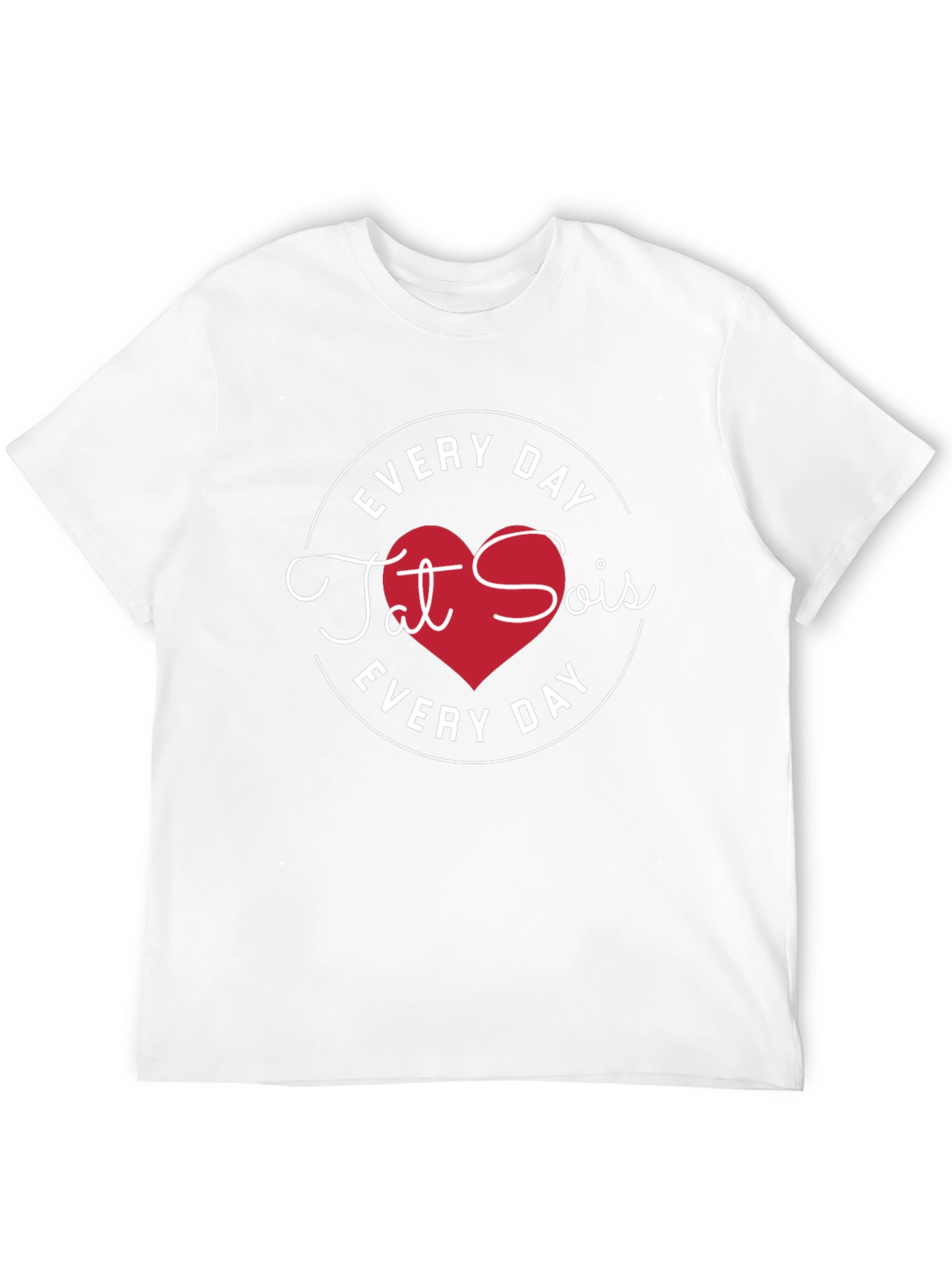 Every Day Tat Sois Heart Graphic Black T-Shirt