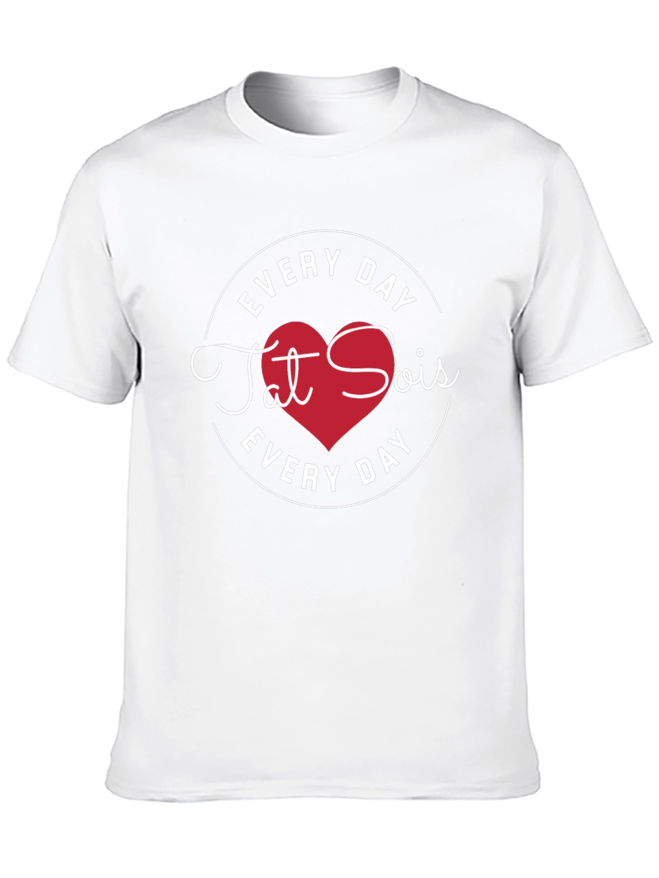 Every Day Tat Sois Heart Graphic Black T-Shirt