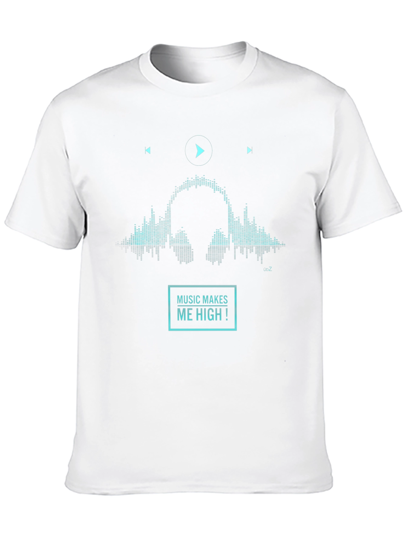 Music Makes Me High Black Graphic Tee