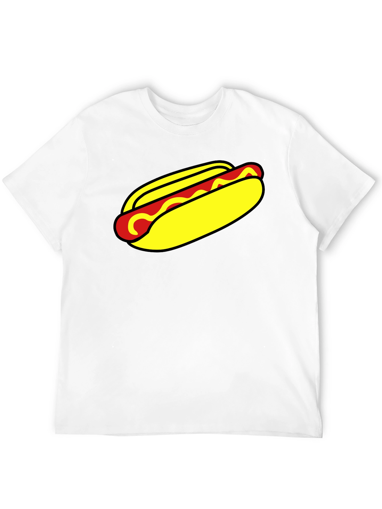 Hot Dog Graphic T-Shirt - Unisex Black Tee