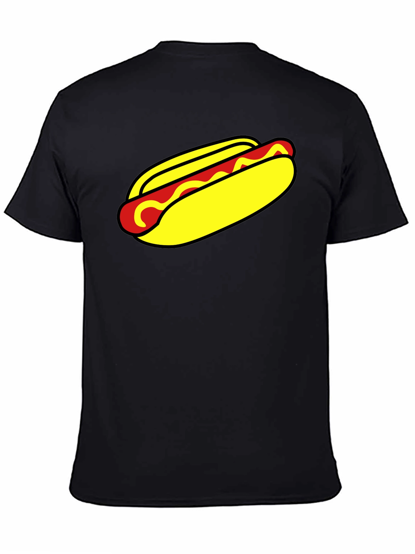 Hot Dog Graphic T-Shirt - Unisex Black Tee