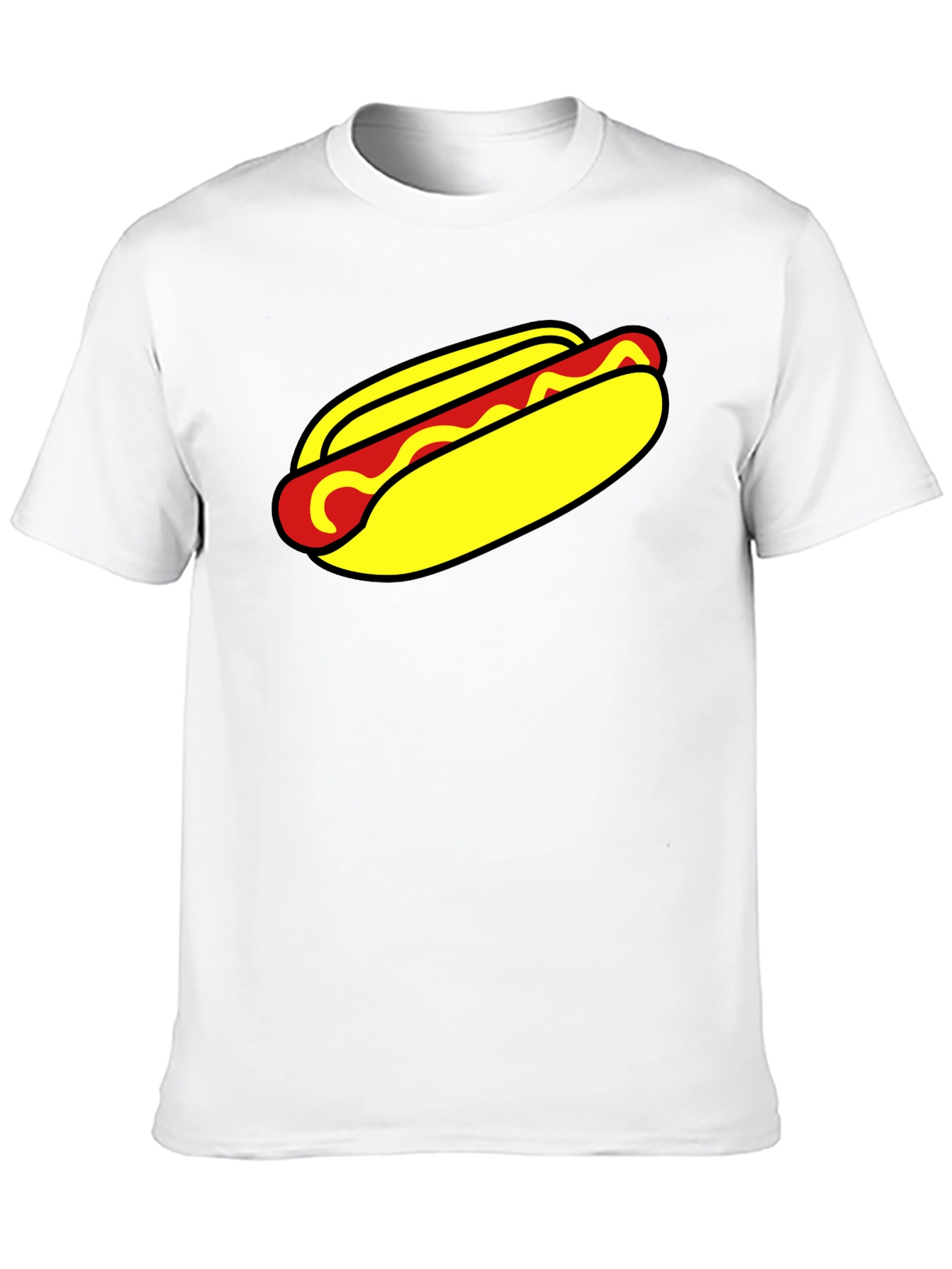 Hot Dog Graphic T-Shirt - Unisex Black Tee