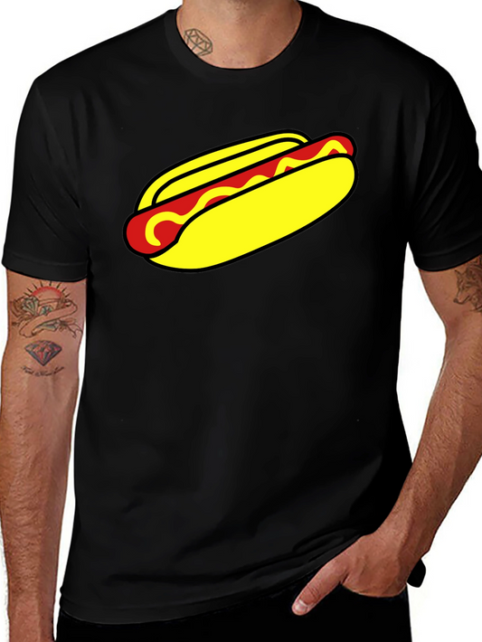 Hot Dog Graphic T-Shirt - Unisex Black Tee