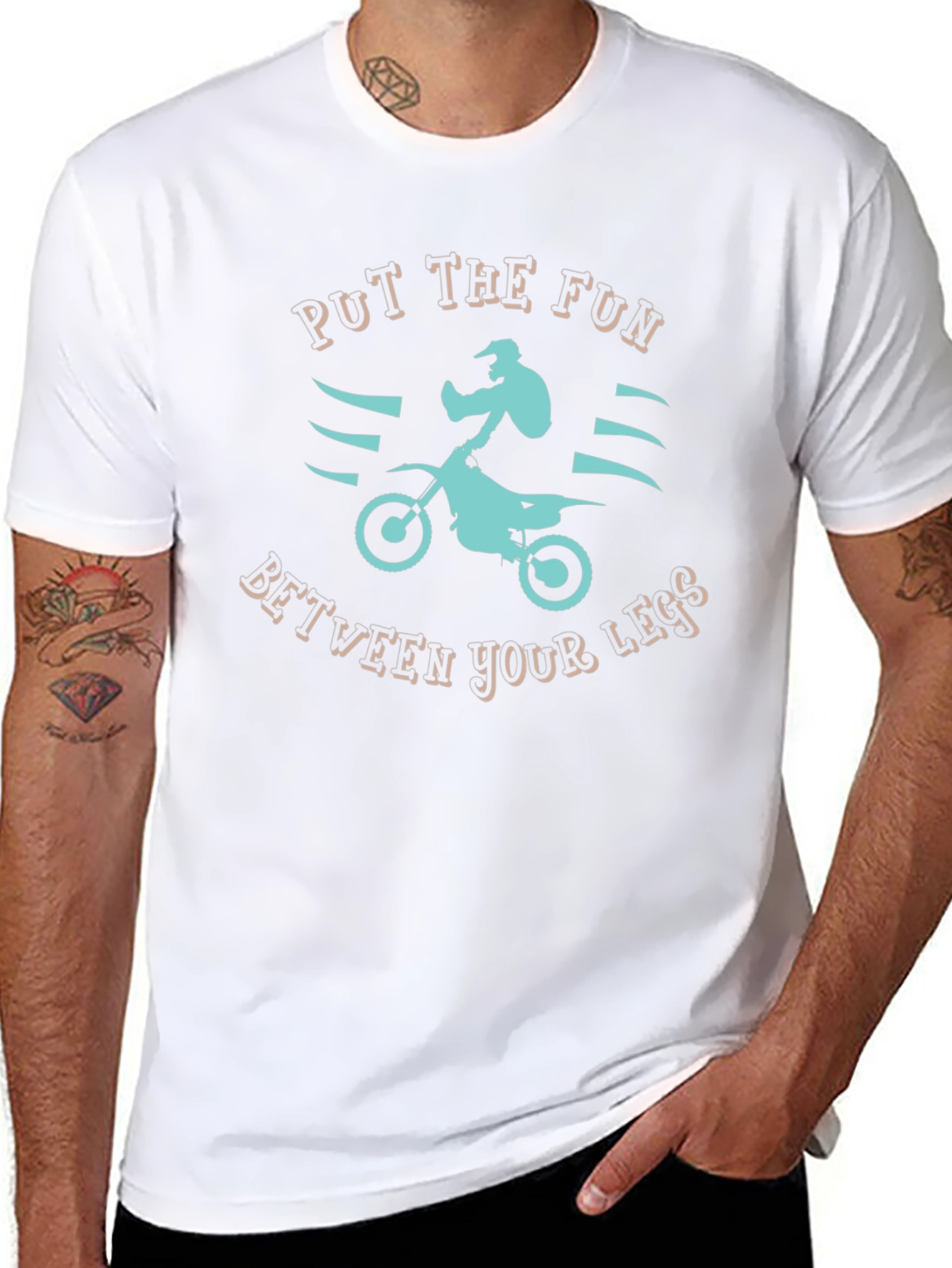 Put the Fun T-Shirt: Motocross Rider Graphic Tee