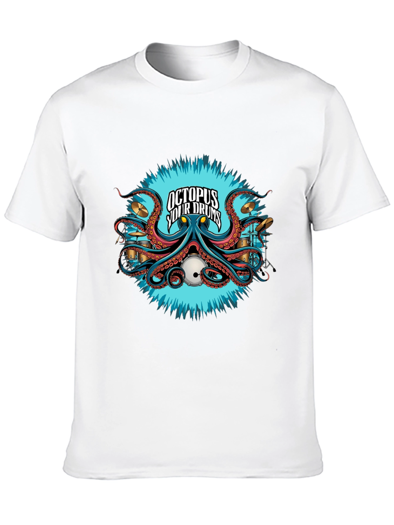 Octopus Your Drums Black T-Shirt