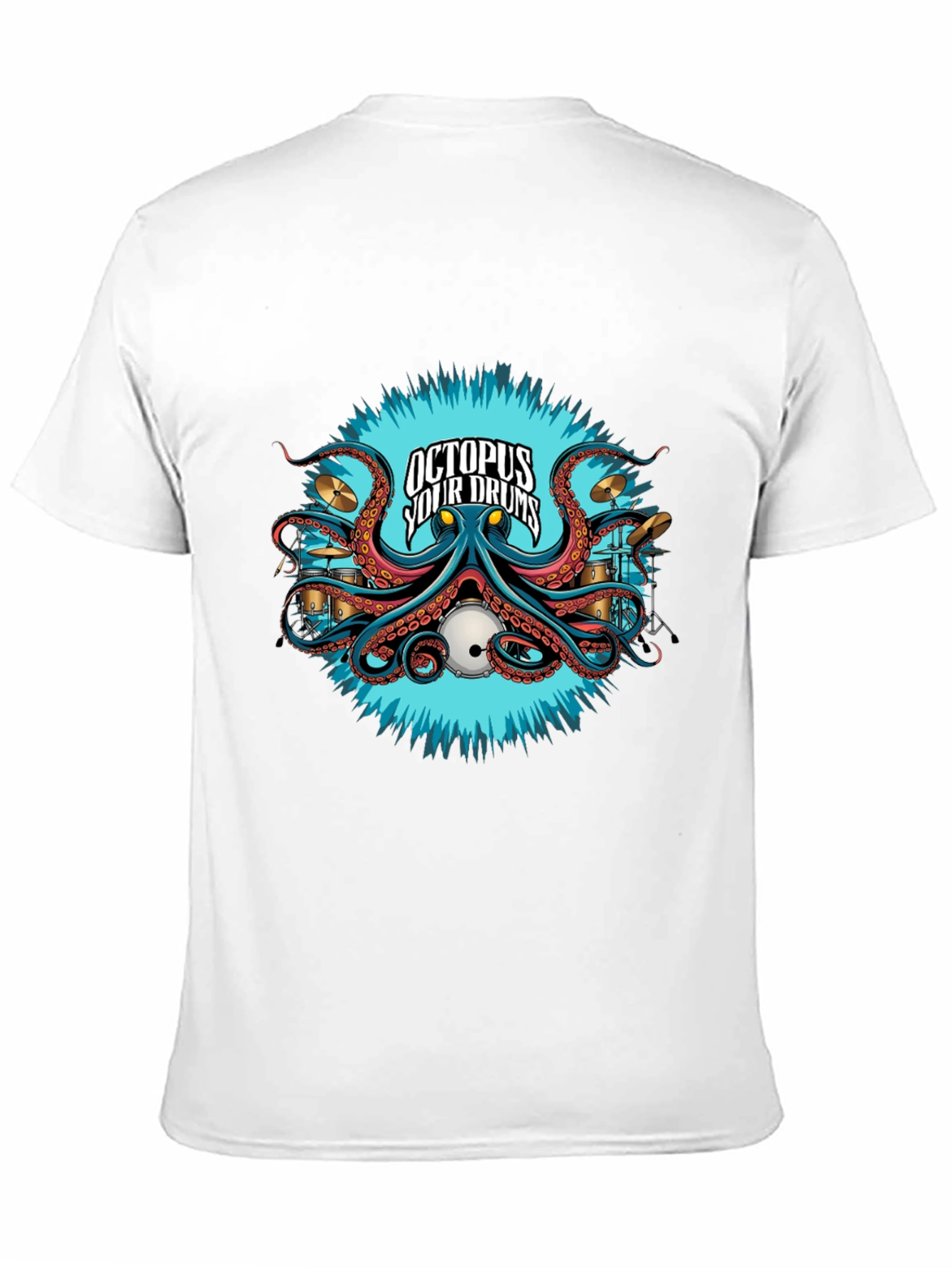 Octopus Your Drums Black T-Shirt