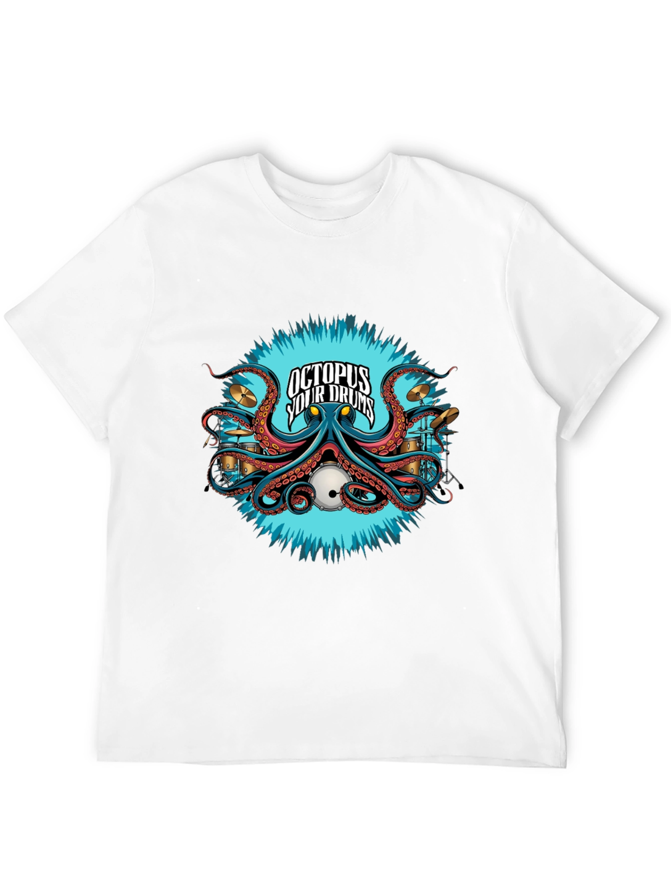 Octopus Your Drums Black T-Shirt