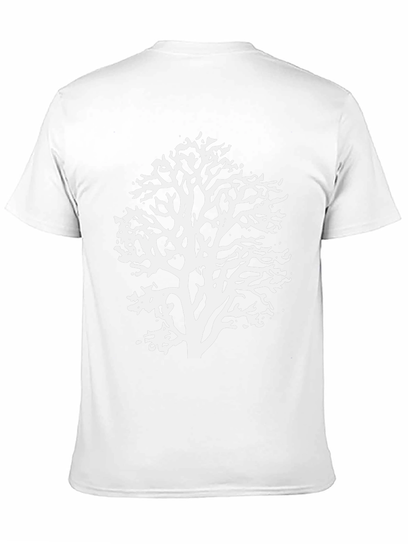 Abstract Tree Graphic Tee - Black Cotton Blend Shirt