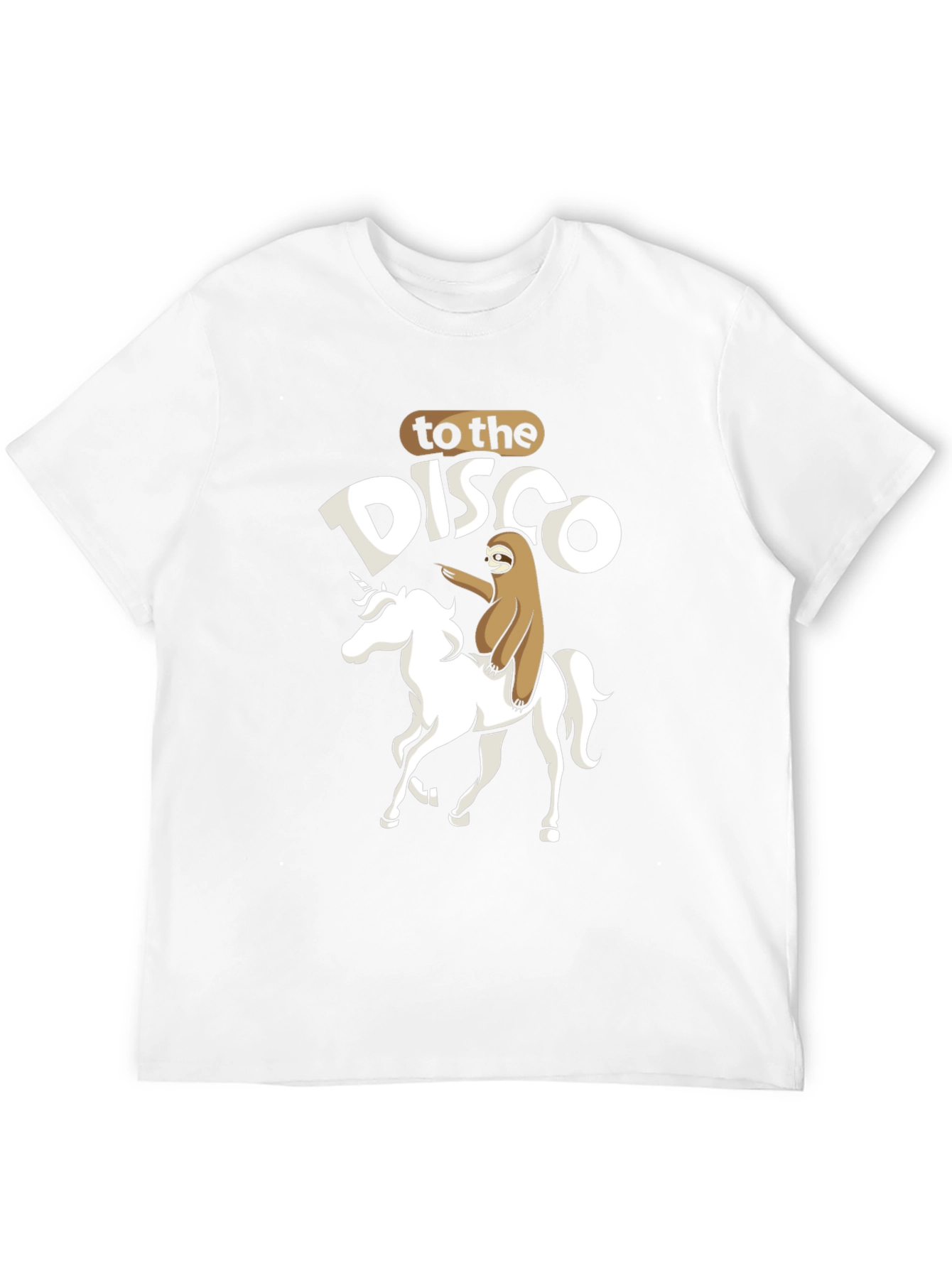 Sloth Riding Unicorn Disco T-Shirt