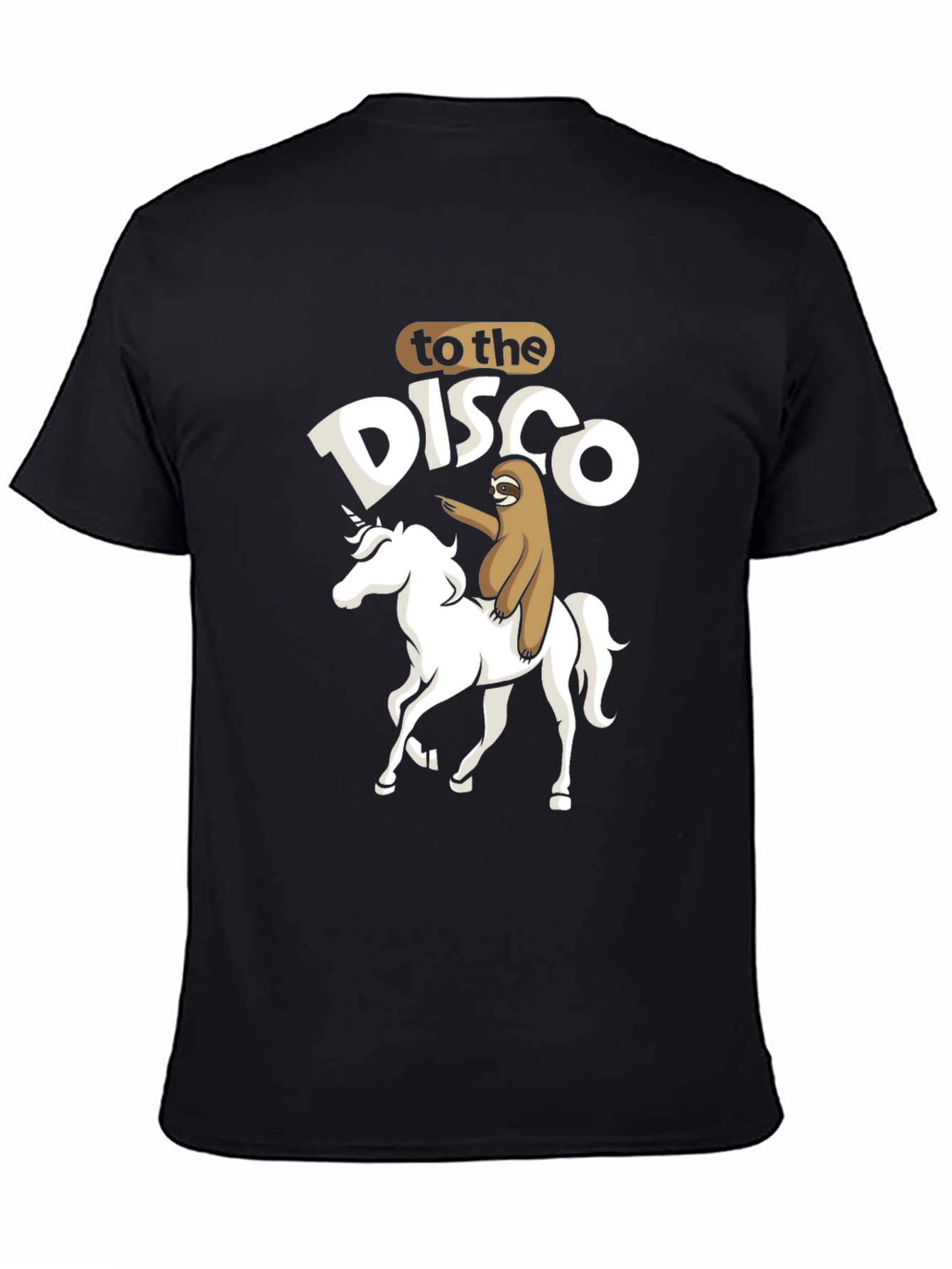Sloth Riding Unicorn Disco T-Shirt