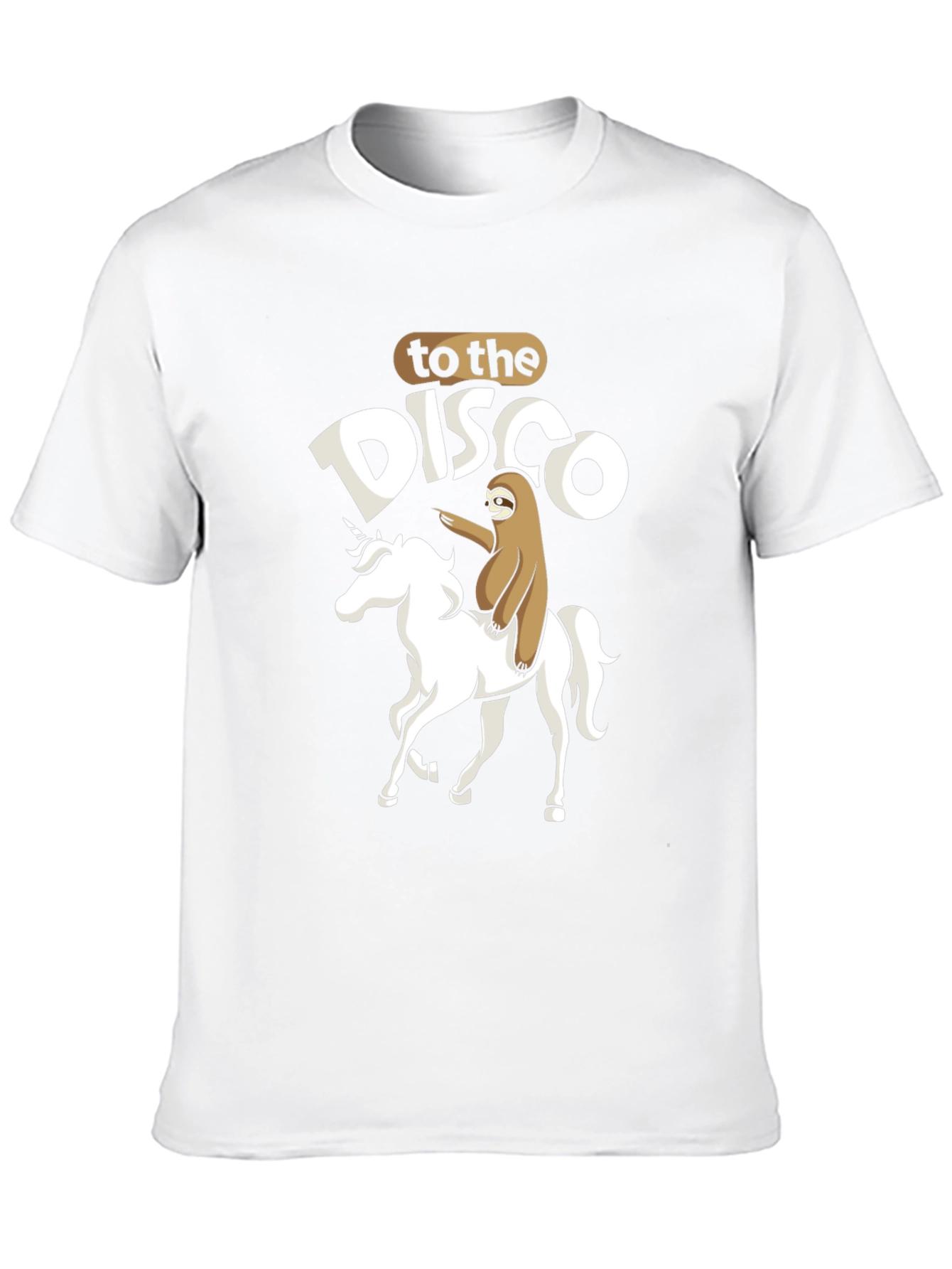 Sloth Riding Unicorn Disco T-Shirt