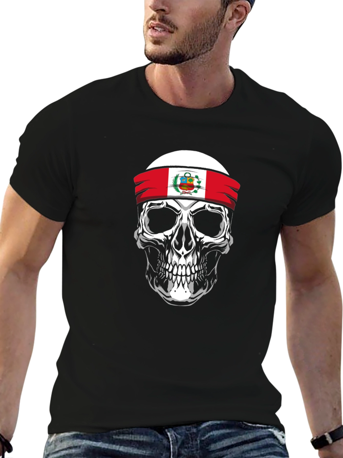 Peruvian Pride Skull Graphic Tee