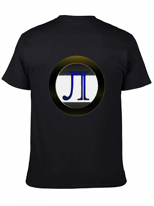 Pi Symbol Graphic Tee - Black Cotton Blend