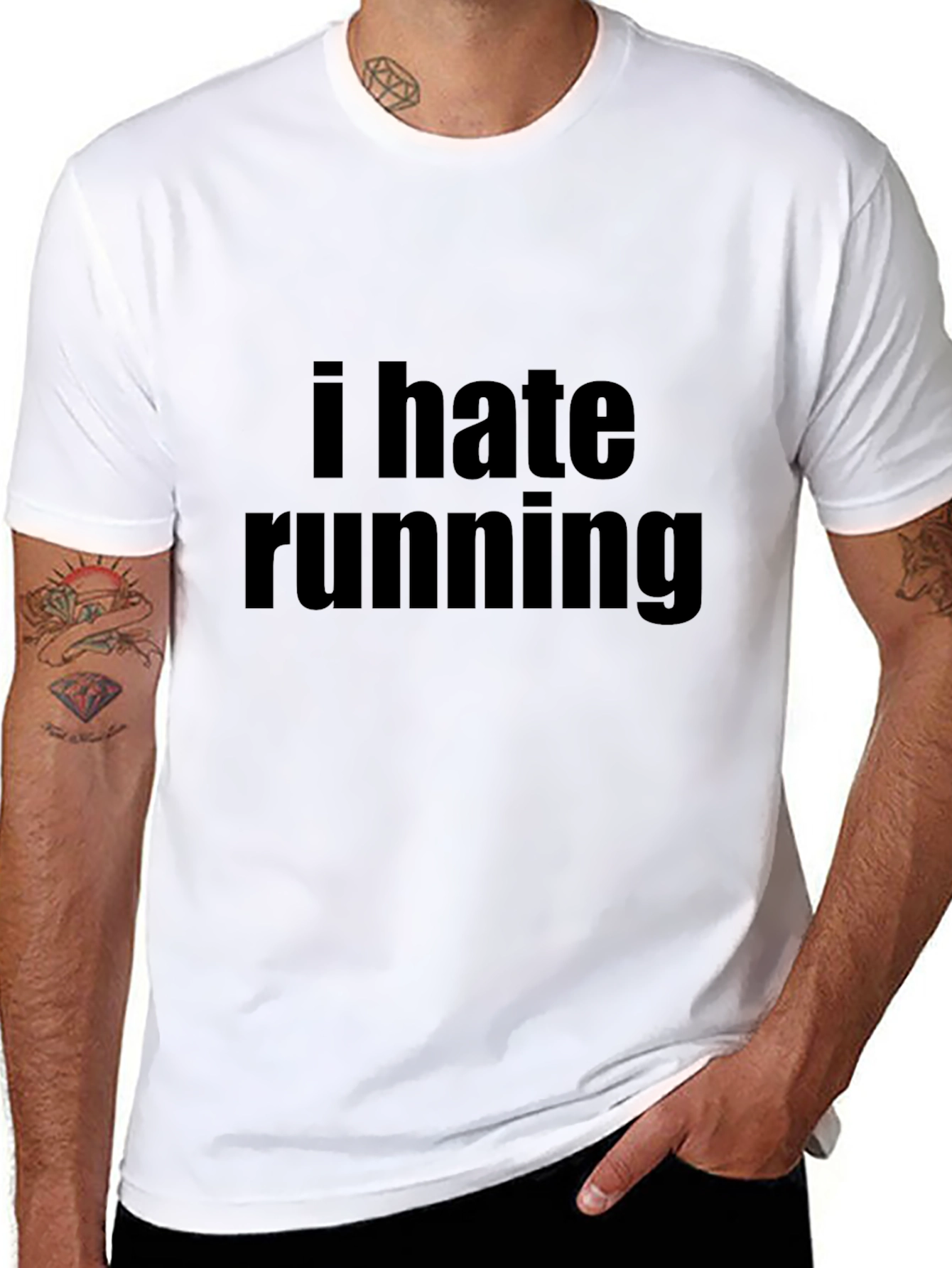 I Hate Running Graphic Tee