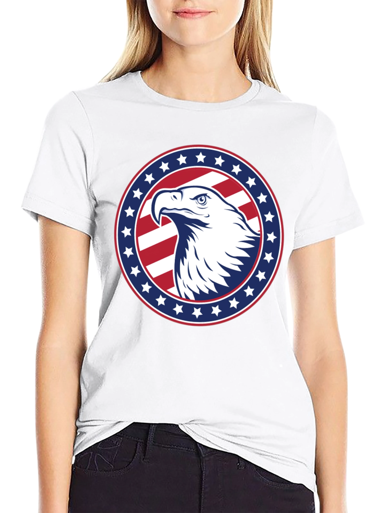 Patriotic Eagle Graphic Tee - American Pride