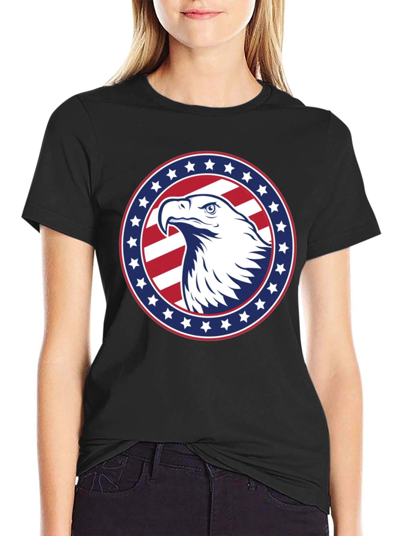 Patriotic Eagle Graphic Tee - American Pride
