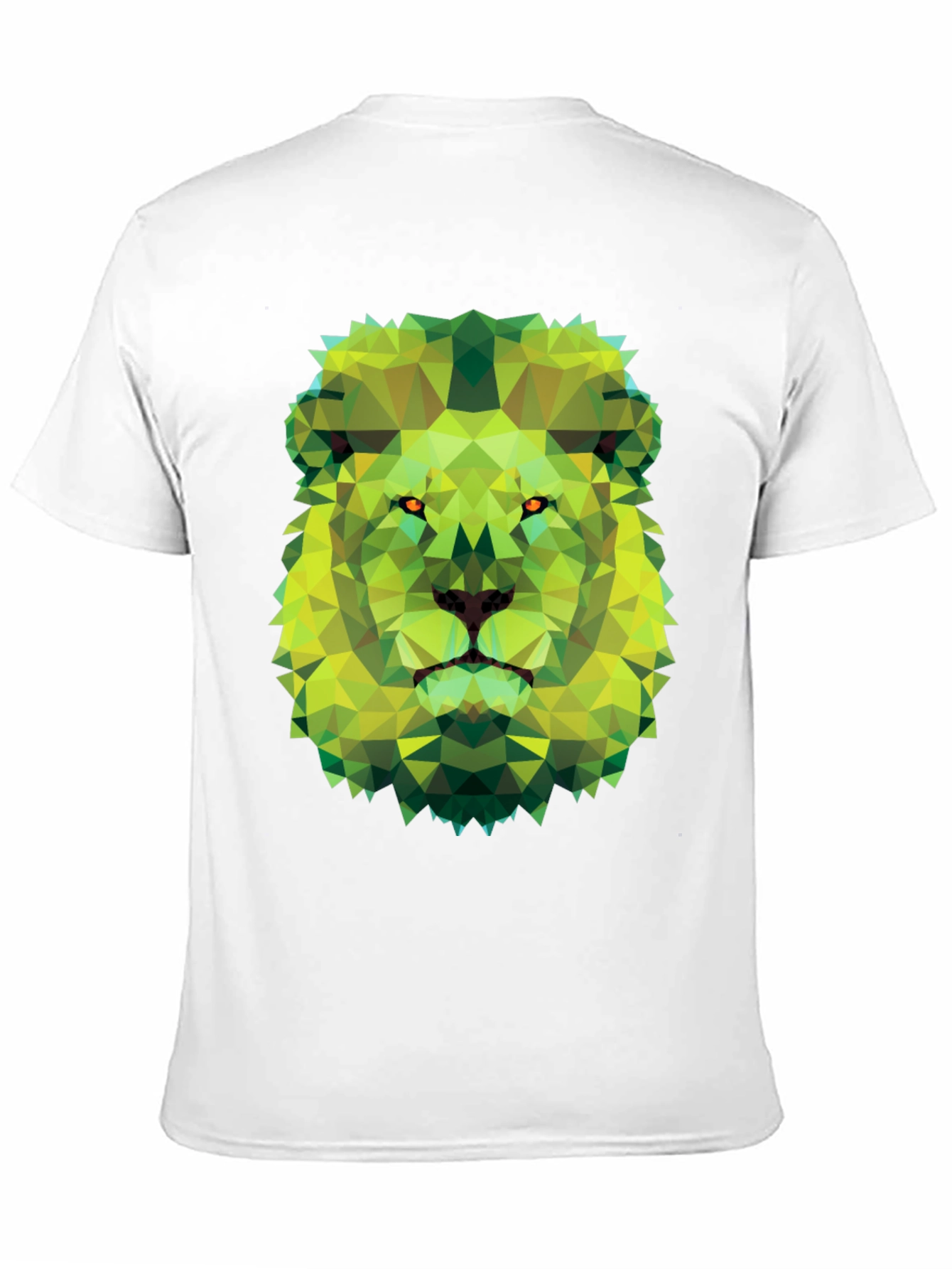 Geometric Lion Graphic Tee - Modern Animal Print T-Shirt