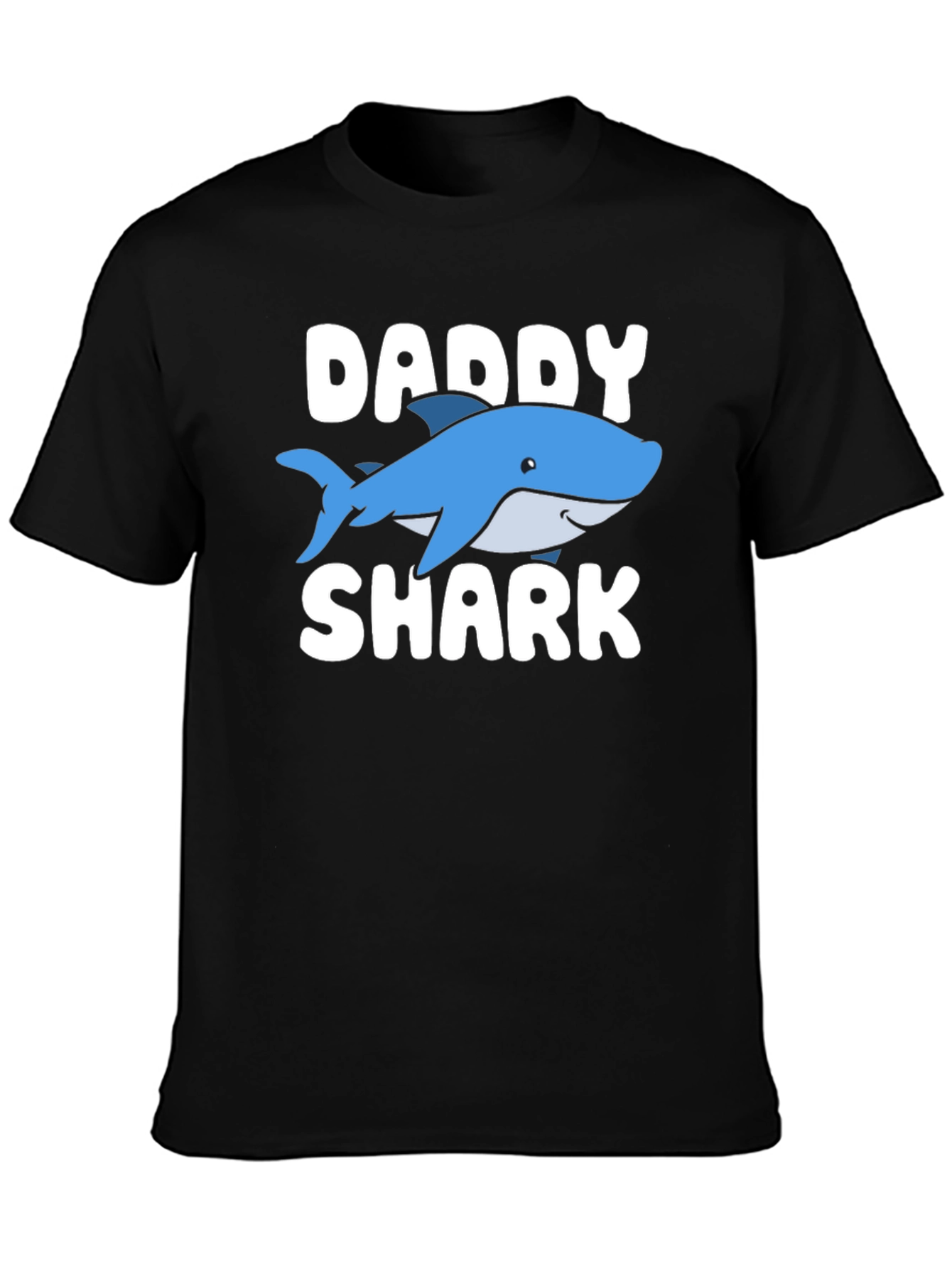Daddy Shark Graphic Tee - Black Cotton T-Shirt