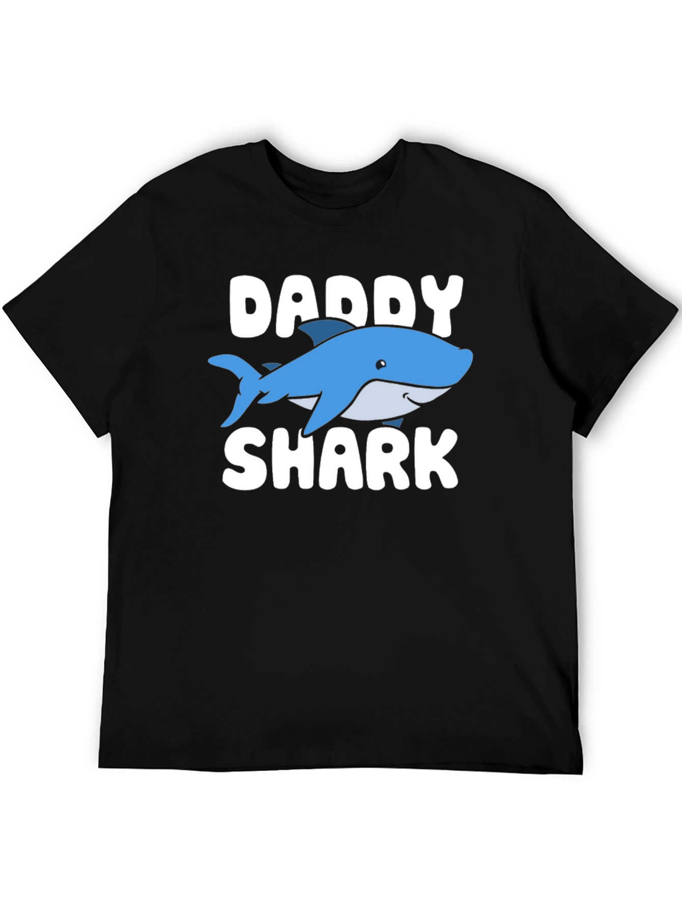 Daddy Shark Graphic Tee - Black Cotton T-Shirt