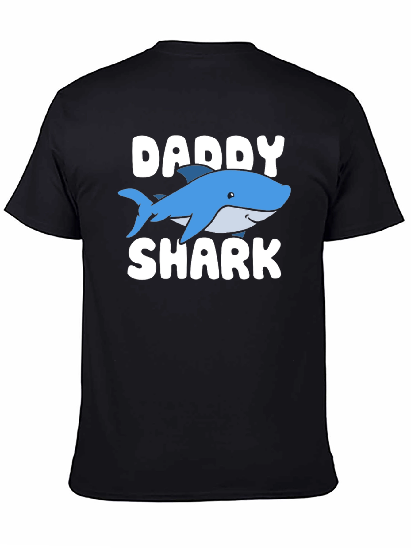 Daddy Shark Graphic Tee - Black Cotton T-Shirt