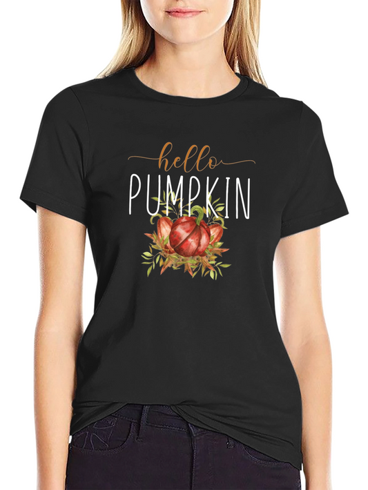 Hello Pumpkin T-Shirt - Autumn Fall