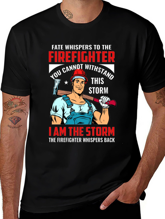 Firefighter Storm T-Shirt - Bold Graphic Tee