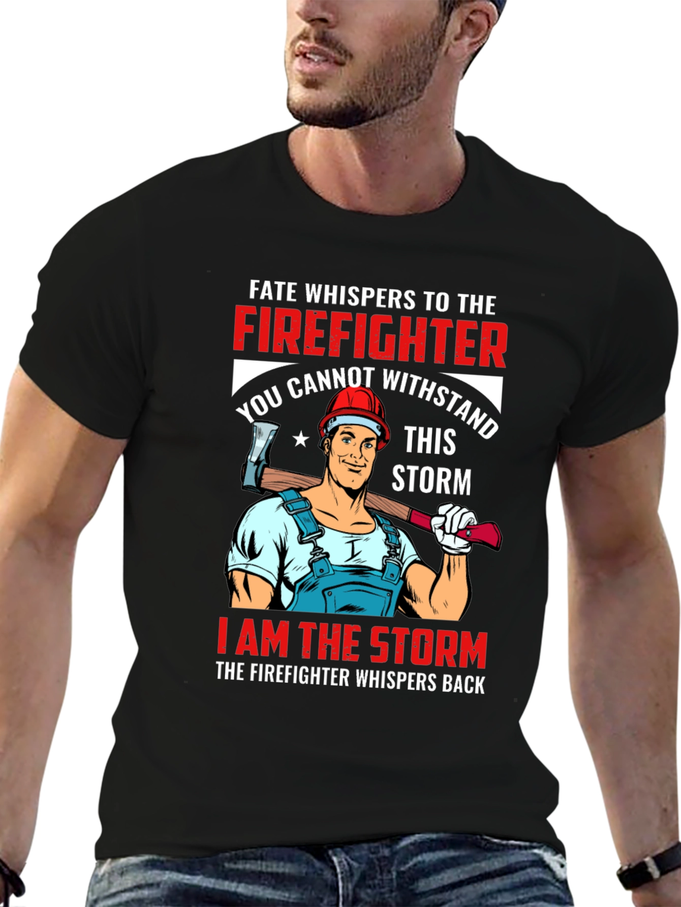 Firefighter Storm T-Shirt - Bold Graphic Tee