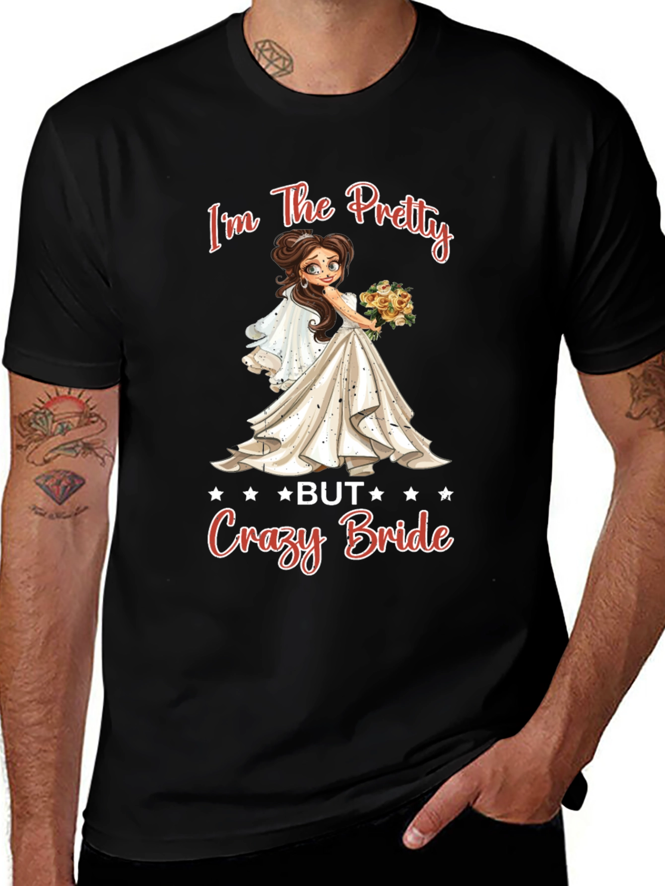 Pretty Crazy Bride T-Shirt: Bridal Shower Tee