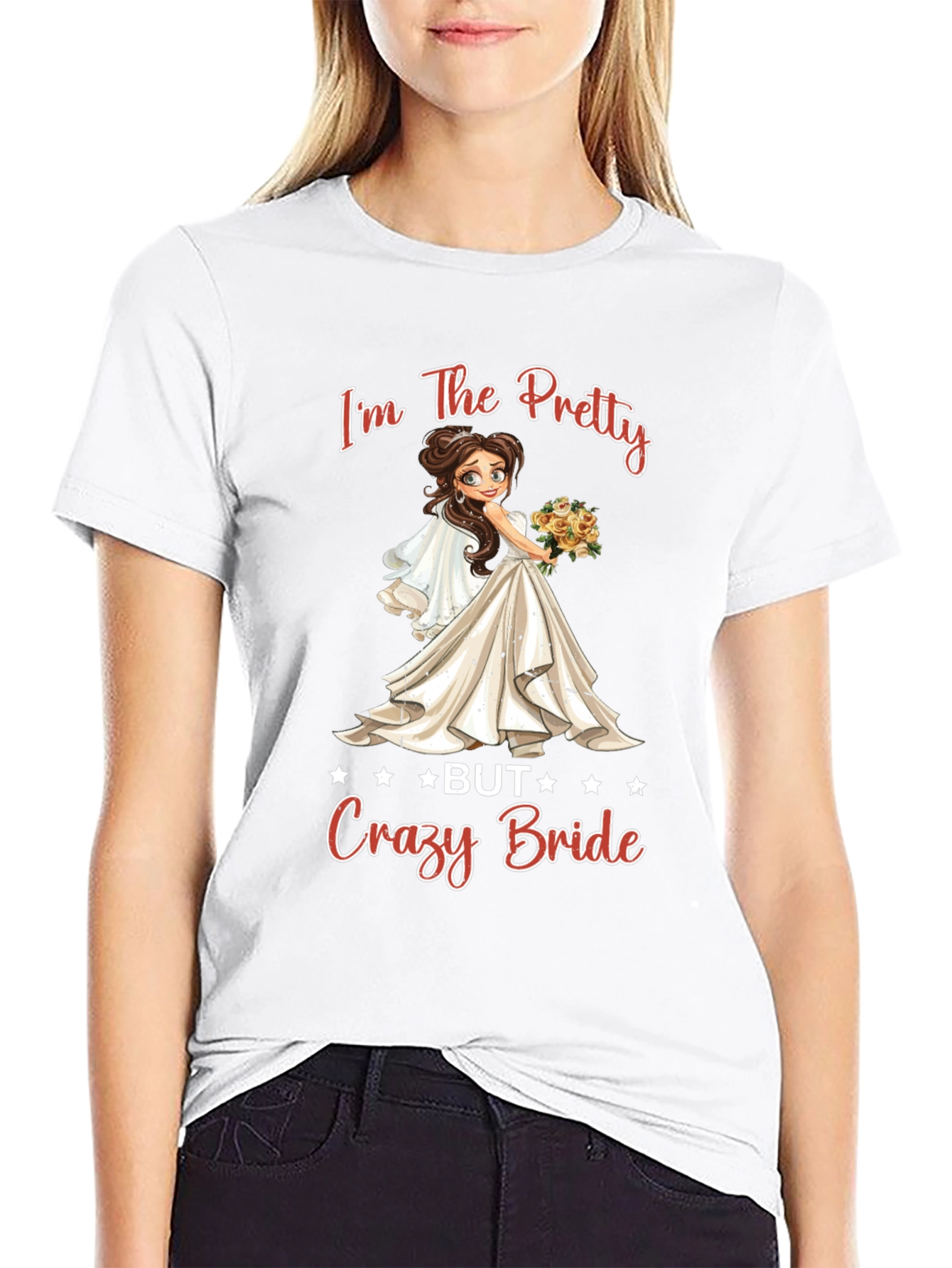 Pretty Crazy Bride T-Shirt: Bridal Shower Tee