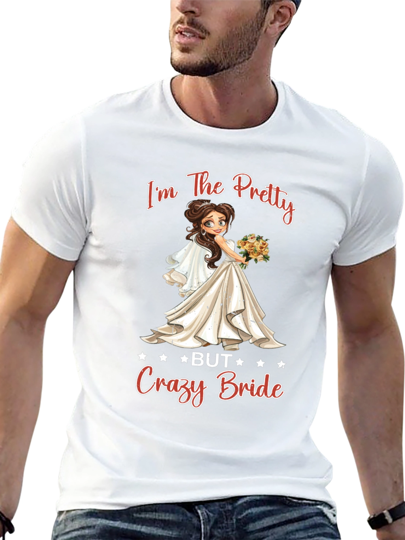 Pretty Crazy Bride T-Shirt: Bridal Shower Tee