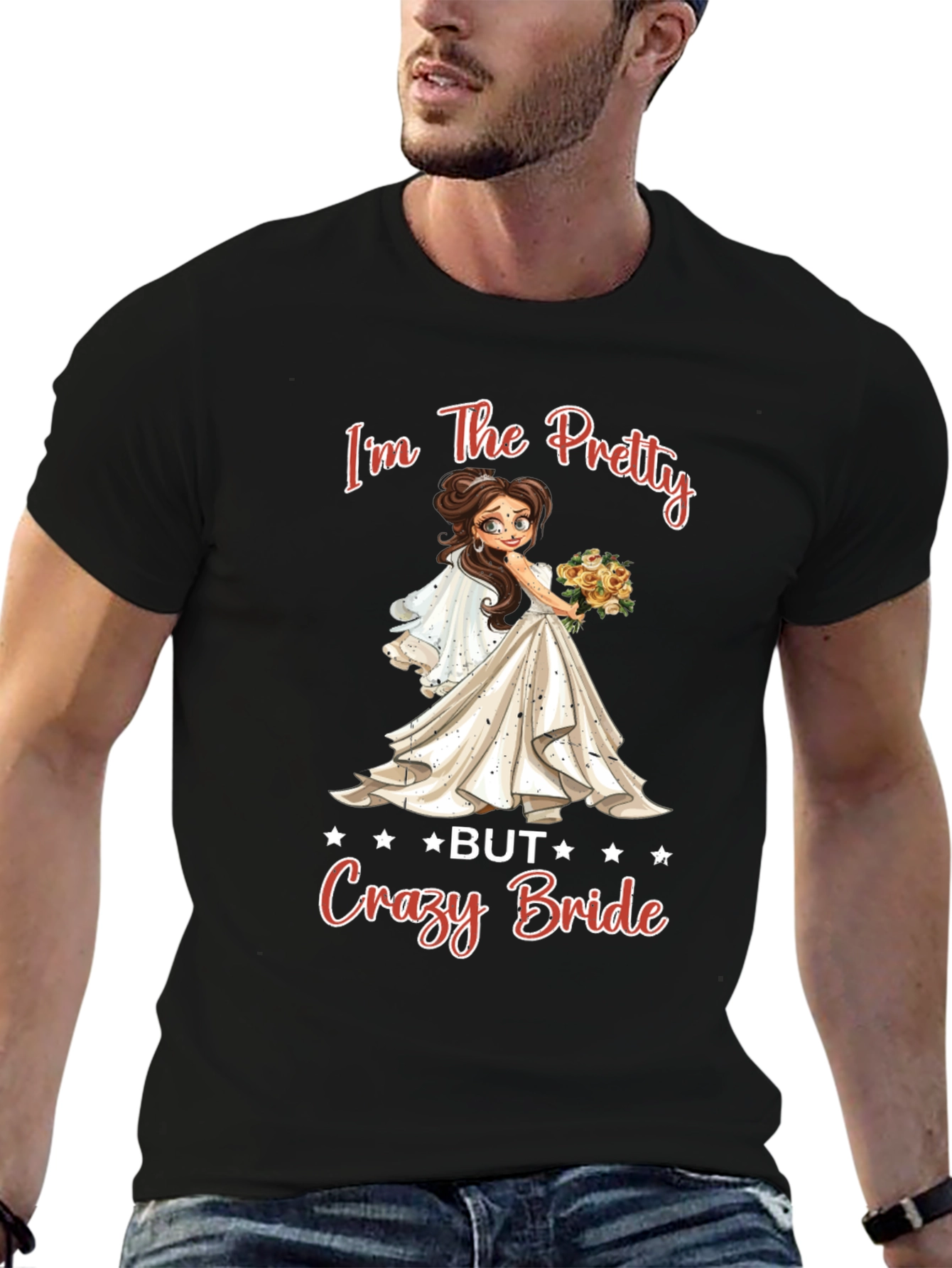 Pretty Crazy Bride T-Shirt: Bridal Shower Tee