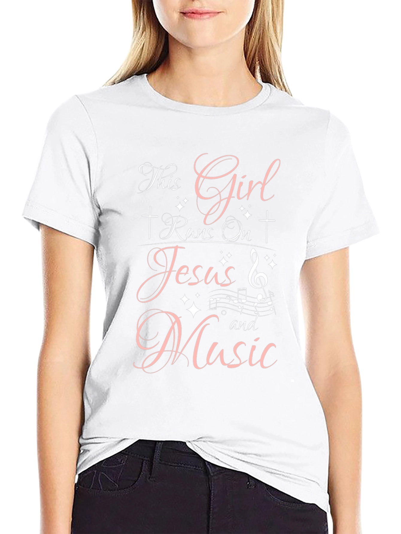 This Girl Runs On Jesus & Music T-Shirt