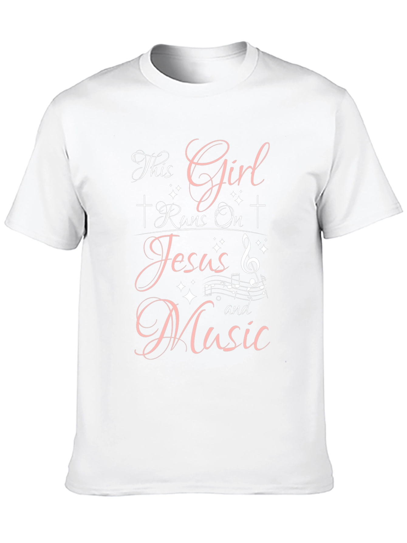 This Girl Runs On Jesus & Music T-Shirt