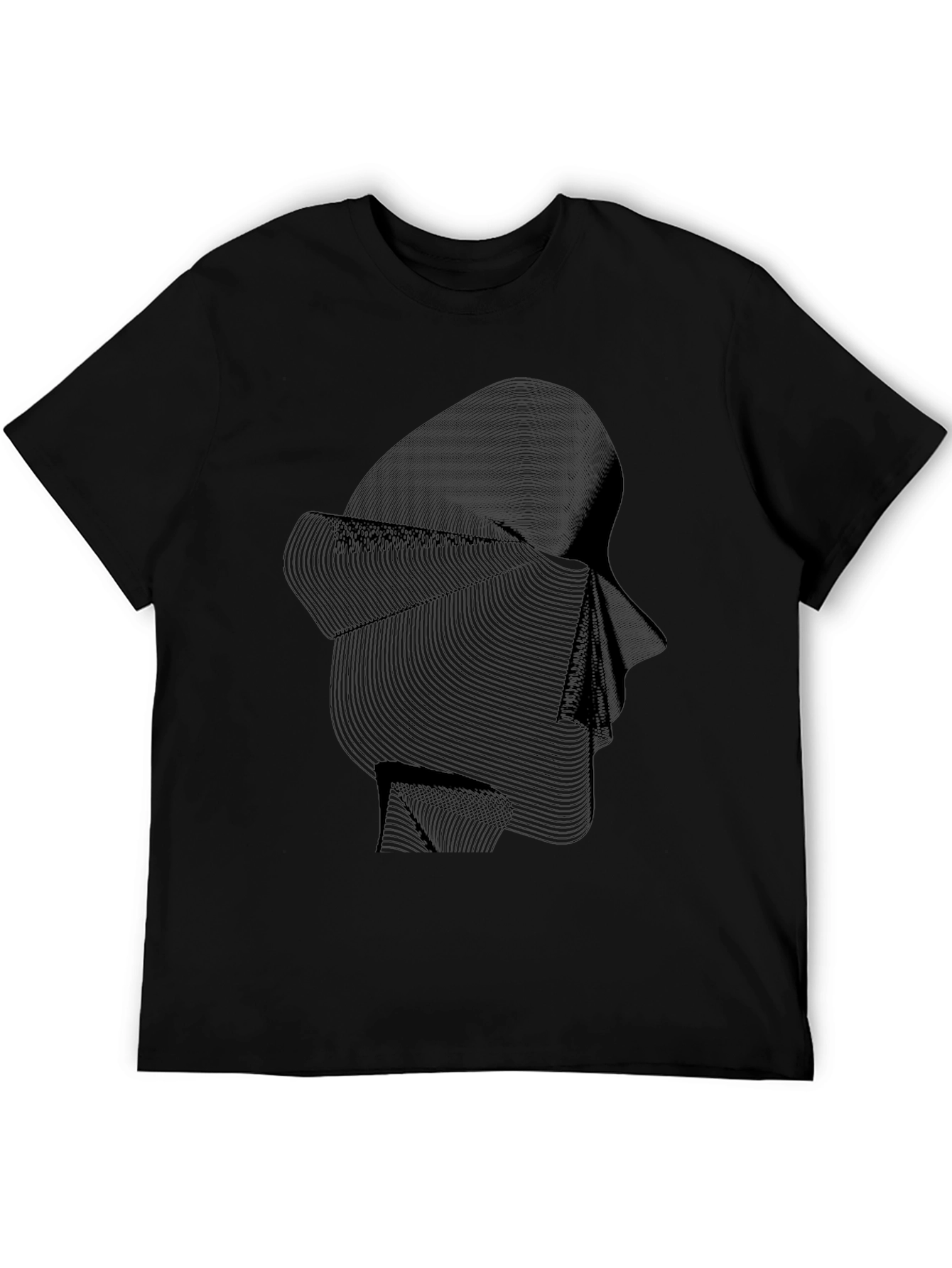 Abstract Line Art Graphic Tee - Modern Style