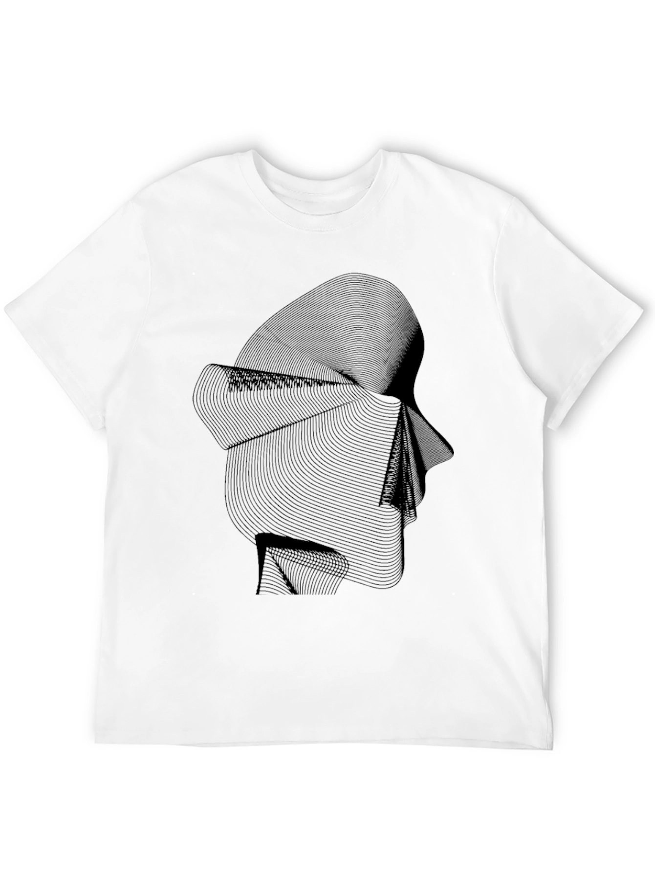 Abstract Line Art Graphic Tee - Modern Style