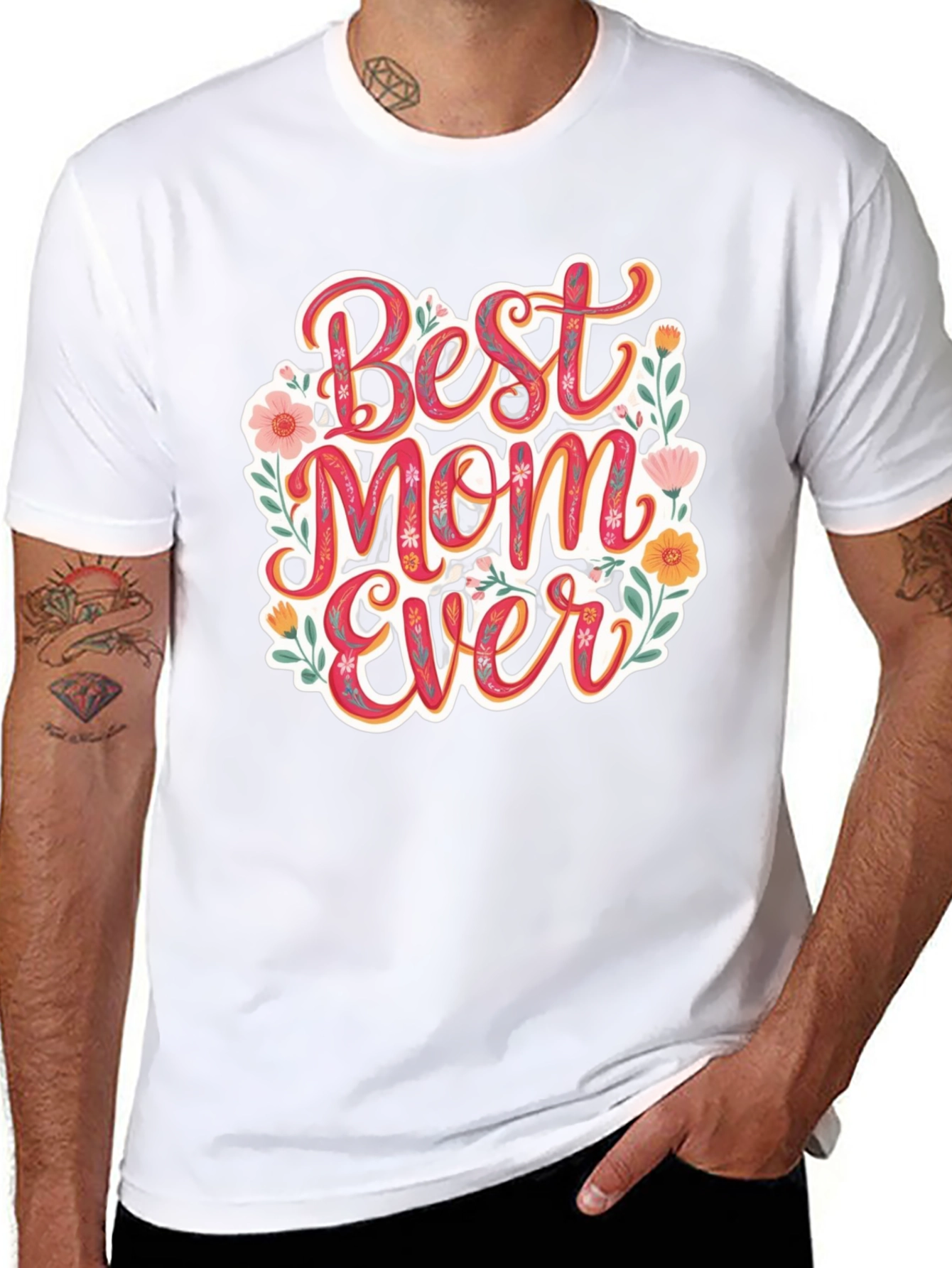 Best Mom Ever Floral T-Shirt