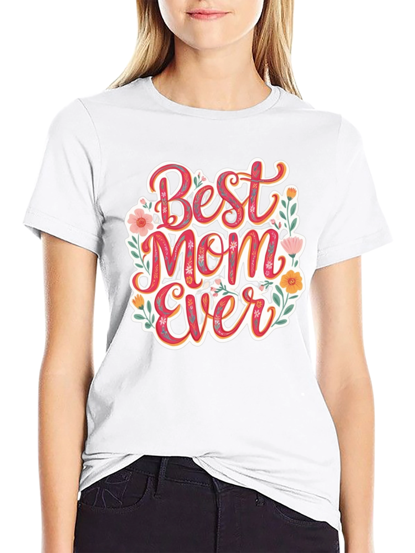 Best Mom Ever Floral T-Shirt