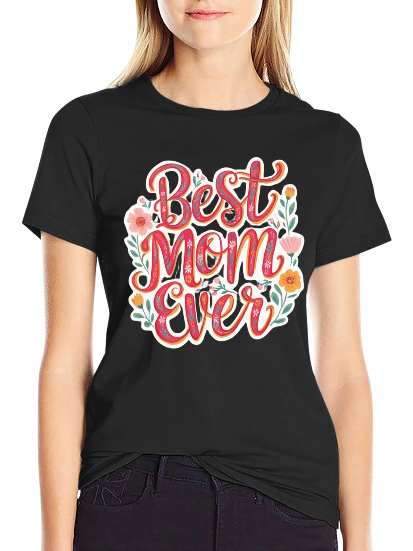 Best Mom Ever Floral T-Shirt