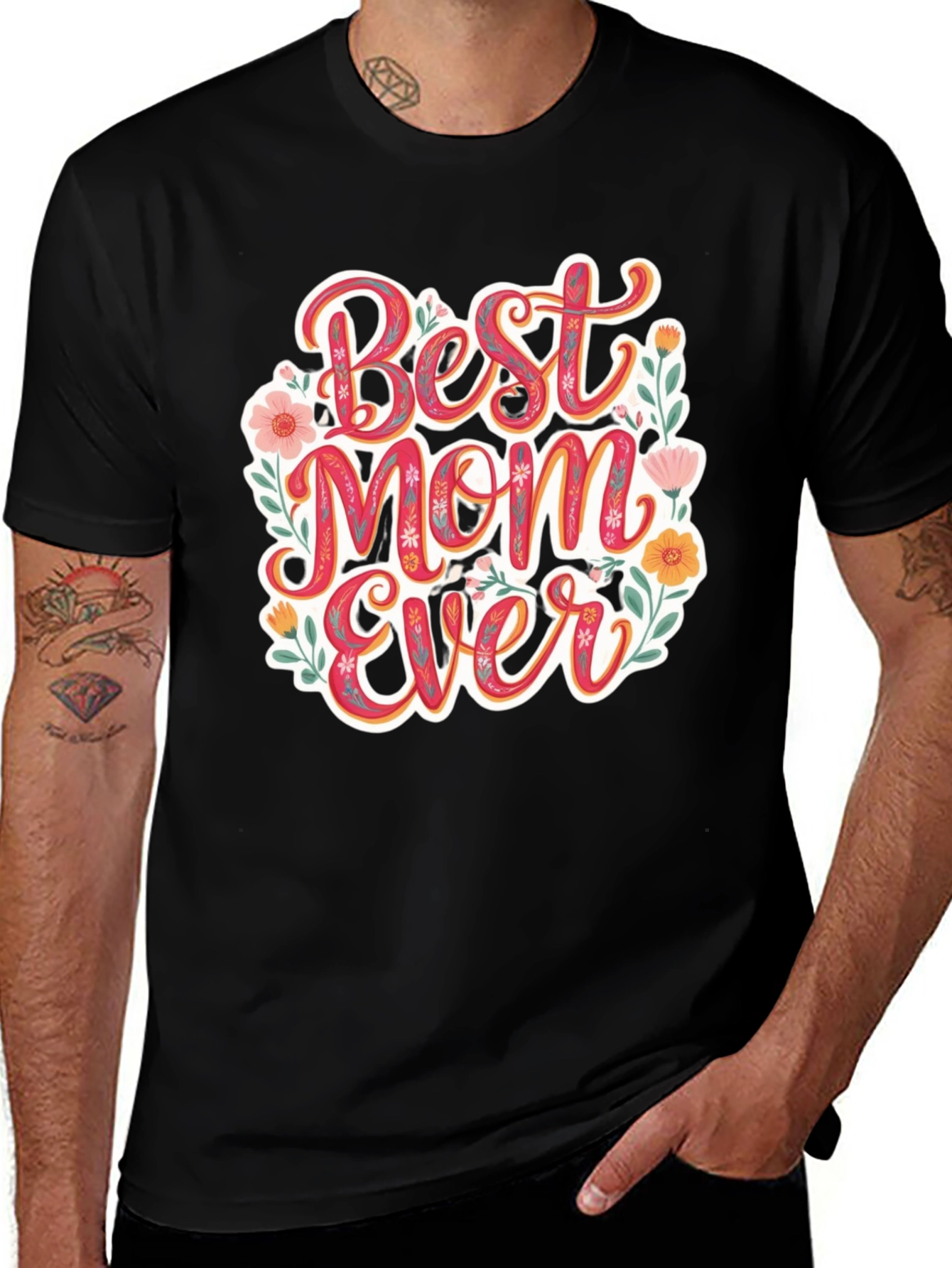 Best Mom Ever Floral T-Shirt