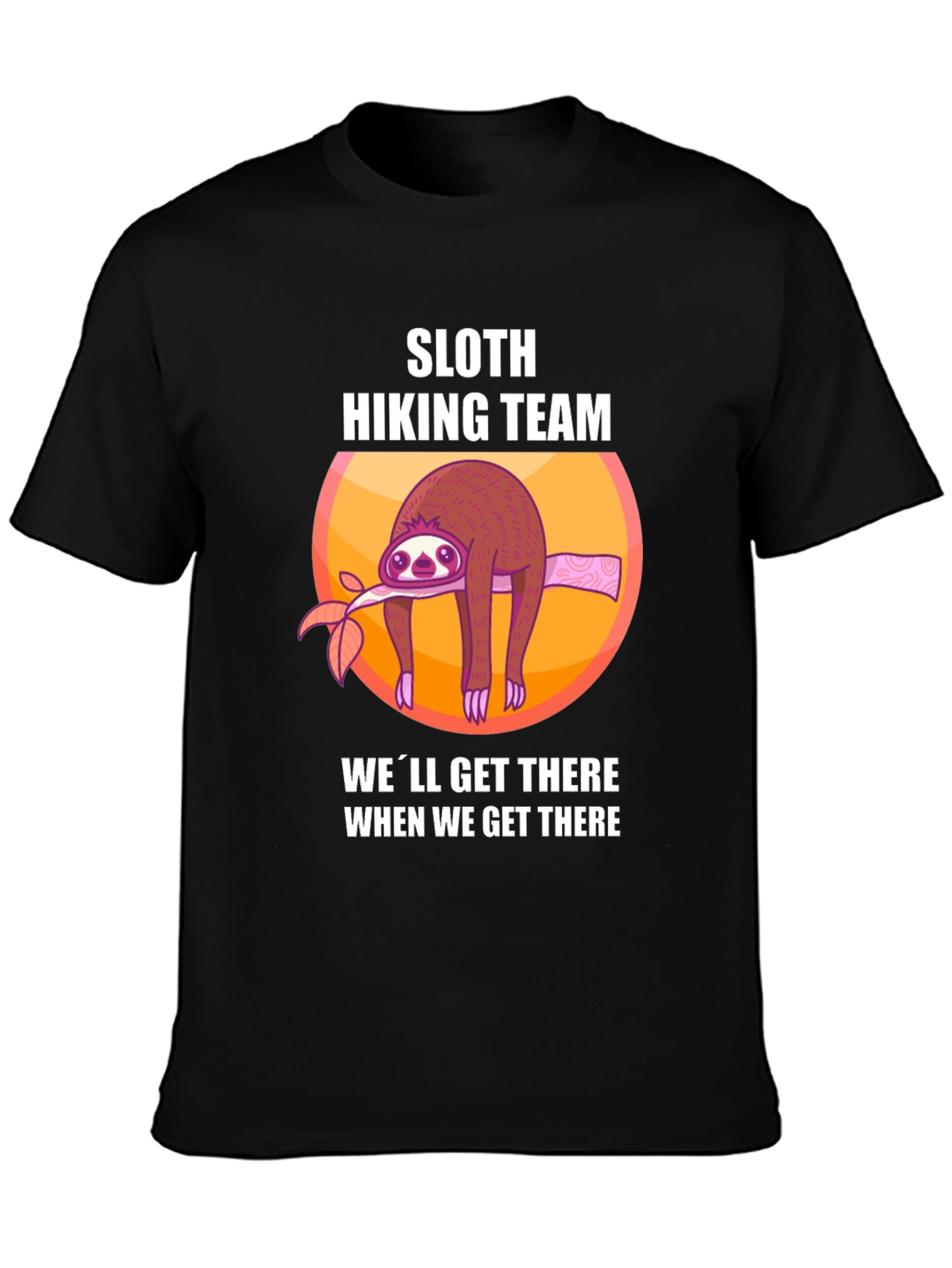 Sloth Hiking Team Graphic T-Shirt
