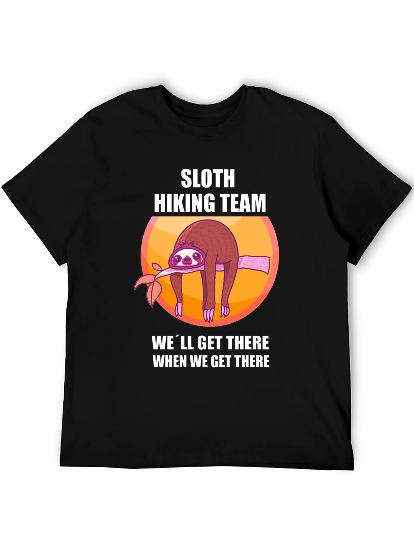Sloth Hiking Team Graphic T-Shirt