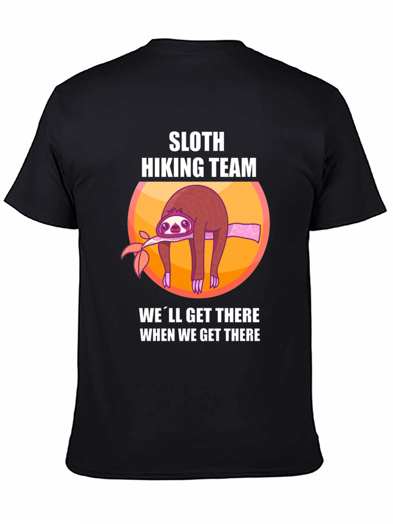 Sloth Hiking Team Graphic T-Shirt