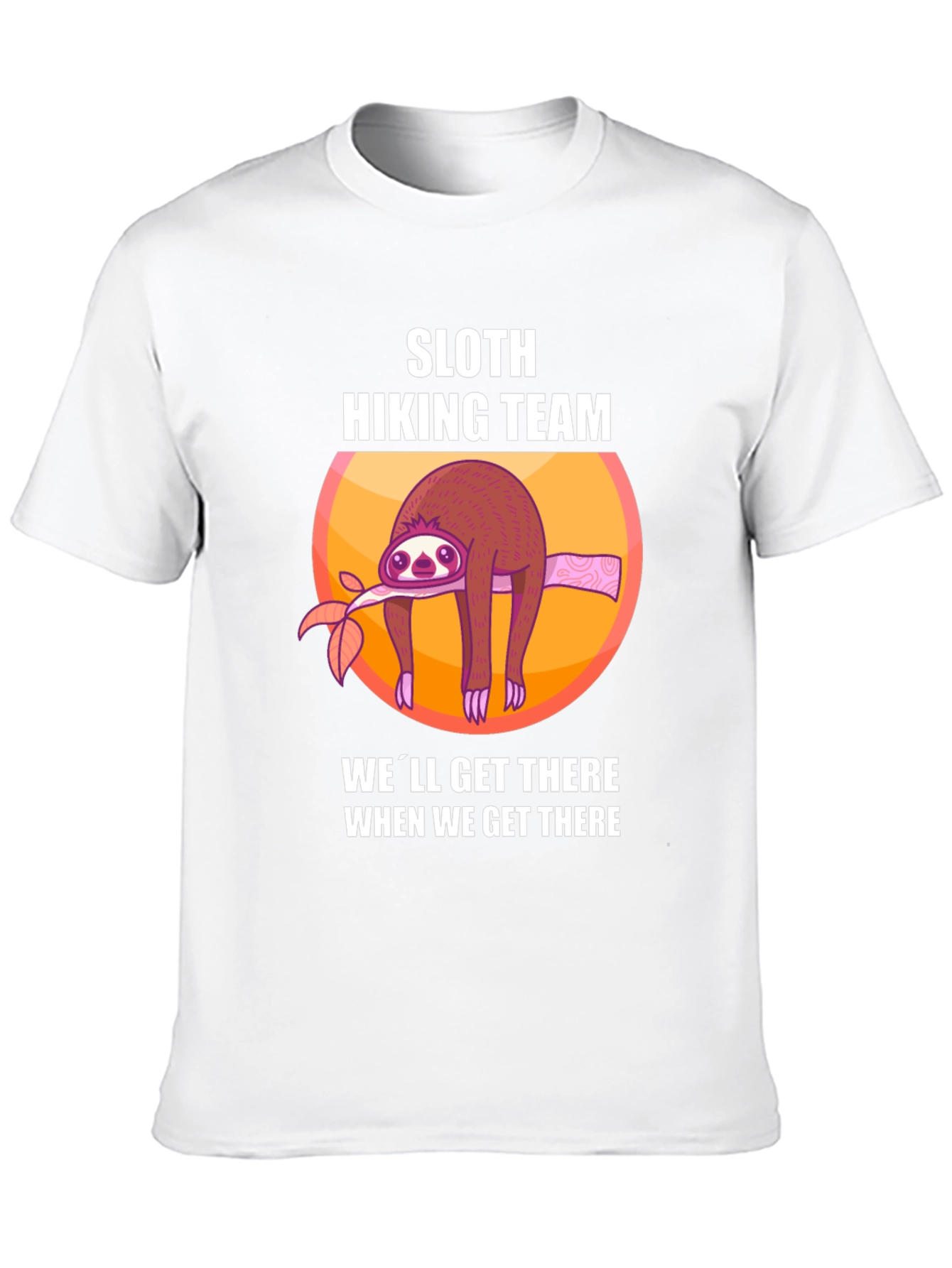 Sloth Hiking Team Graphic T-Shirt