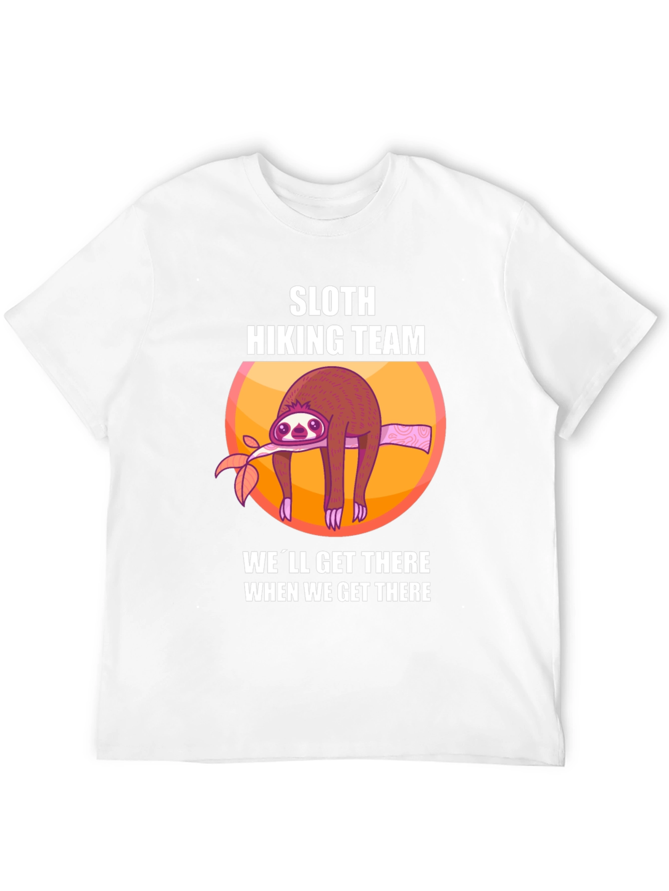 Sloth Hiking Team Graphic T-Shirt