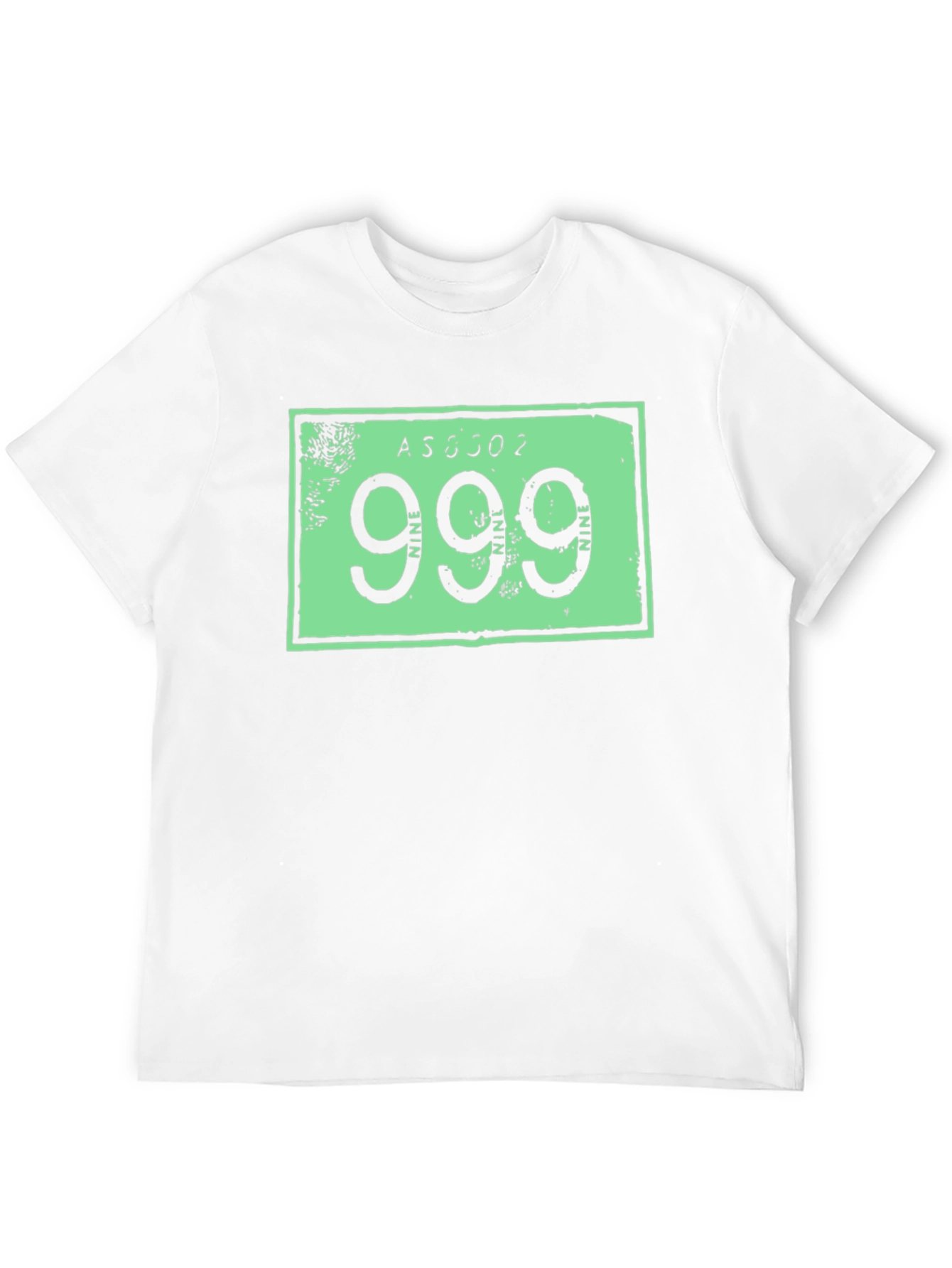 999 License Plate T-Shirt - Black Cotton Tee