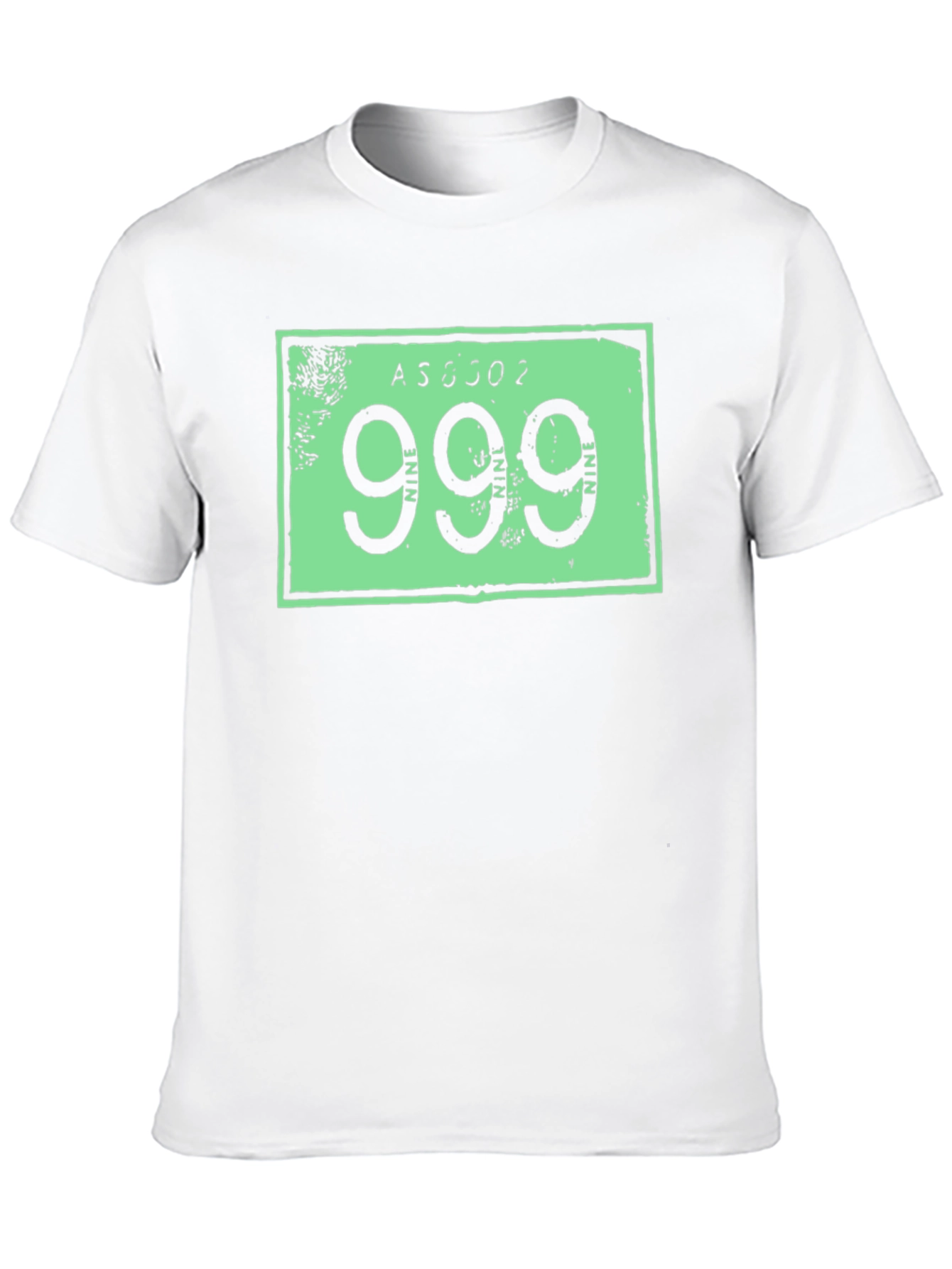 999 License Plate T-Shirt - Black Cotton Tee