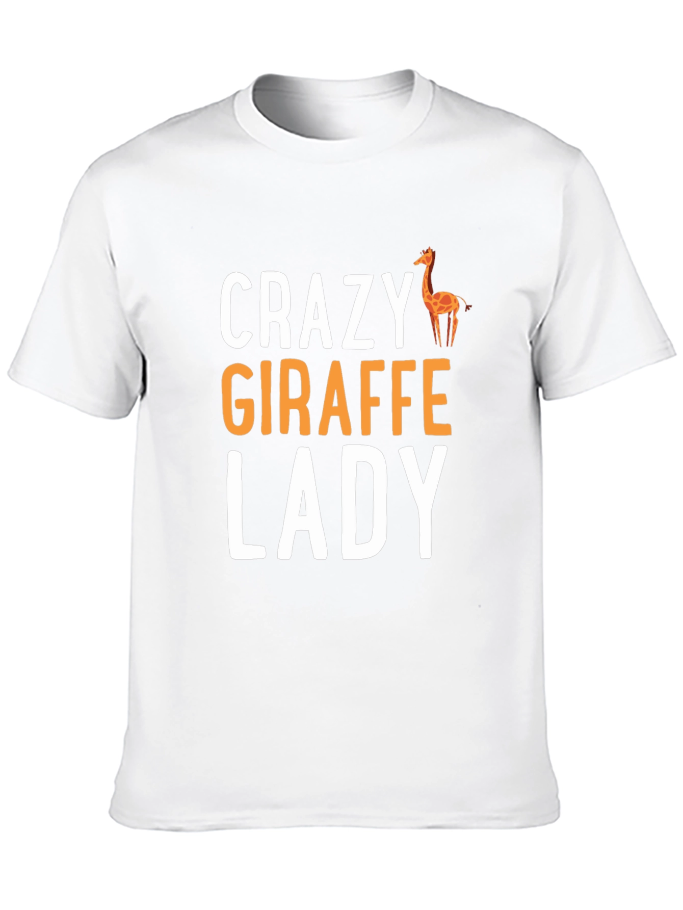 Crazy Giraffe Lady Graphic Tee - Black Cotton Shirt
