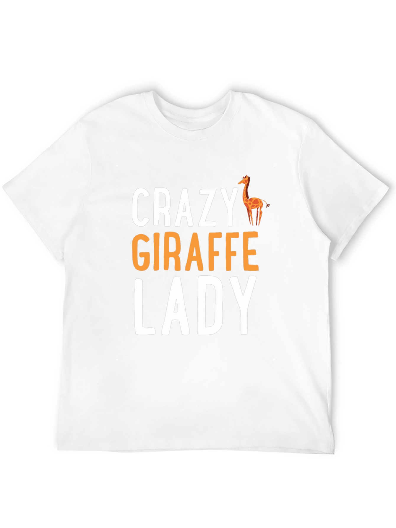Crazy Giraffe Lady Graphic Tee - Black Cotton Shirt