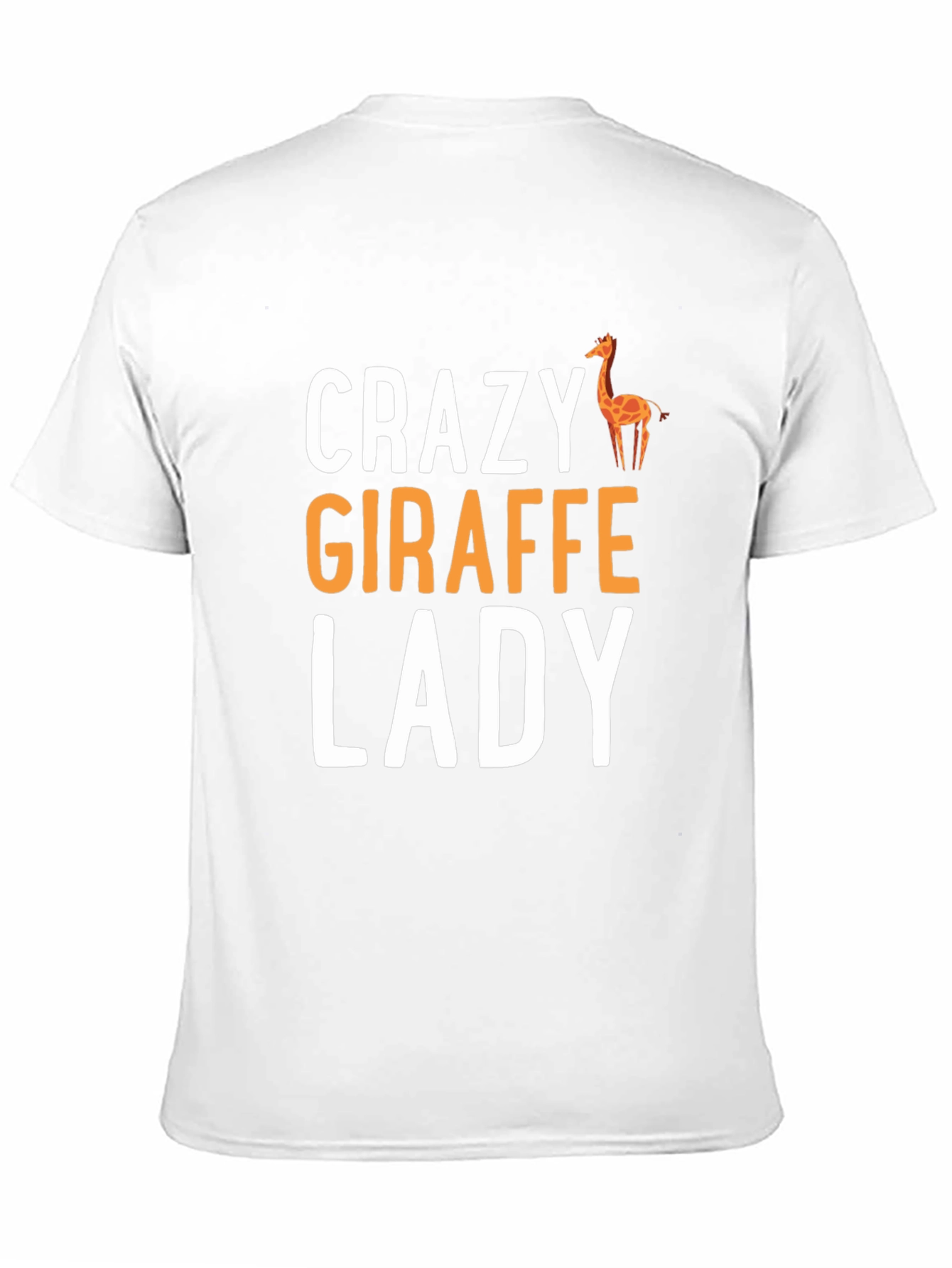 Crazy Giraffe Lady Graphic Tee - Black Cotton Shirt
